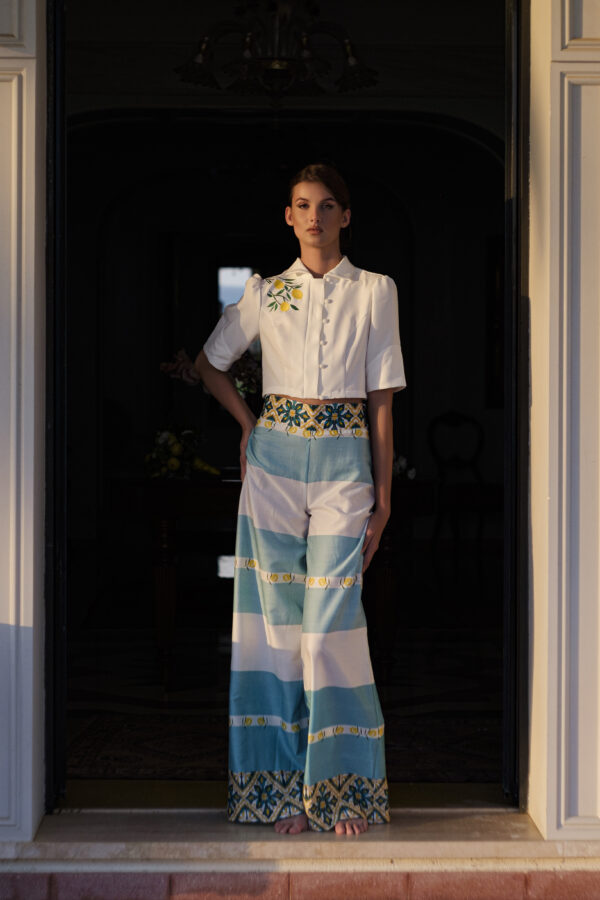Pantalone palazzo maiolica