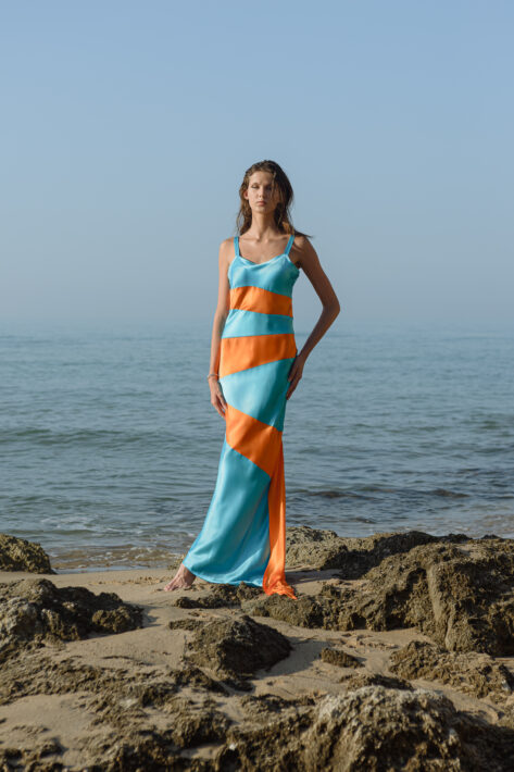 abito lungo Insieme Claudia Fasciana vista frontale