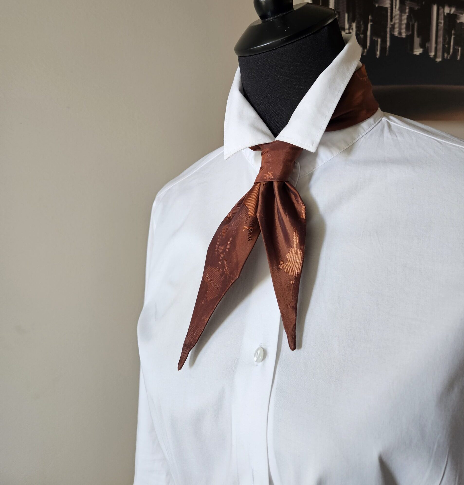 Cravatta da donna - Geographic bronze - immagine 2